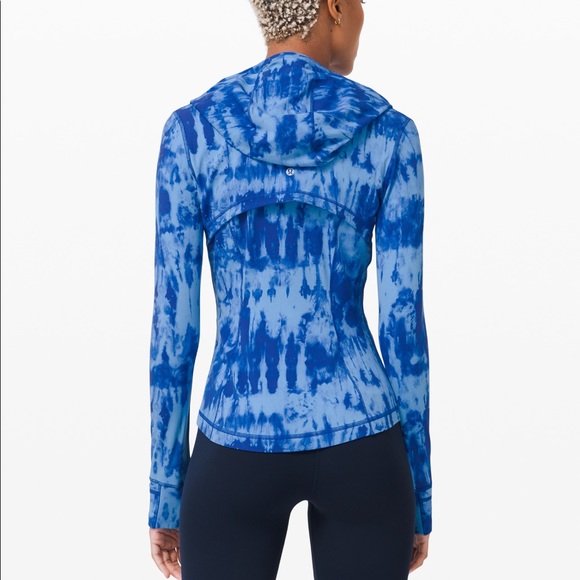 ❤️ Lululemon Blue Tie Dye Hooded Define Jacket Size 4 NWT - Picture 3 of 12